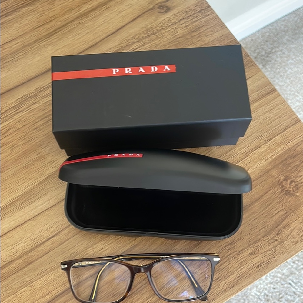 Prada Black Eyeglasses with Case